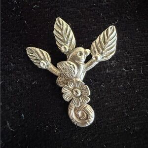 Lorena Angulo Signed Sterling Silver Botanical Leaf Pendant